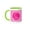 Green/White, variant on 3drose, Hoy Pink Girly Floral Monogram Letter G, 11oz Two-tone Black Mug