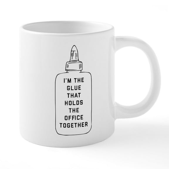 CafePress - I'm The Glue That Holds The - 20 Oz White Ceramic Mega Mug