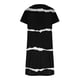 thumbnail image 4 of Puntoco Vestido Plisado Con Cuello Redondo Estampado Informal Para Mujer Vestido De Cuello Redondo De Manga Corta Negro S,Regalos Para Mujer Joven, 4 of 5