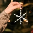thumbnail image 6 of Glitter Snowflake Christmas Ornaments - Sparkling Snowflakes for Xmas Tree Decor, Winter Wonderland Party Supplies, Holiday Home Decorations for Indoor Outdoor Seasonal Festive Display, 6 of 8