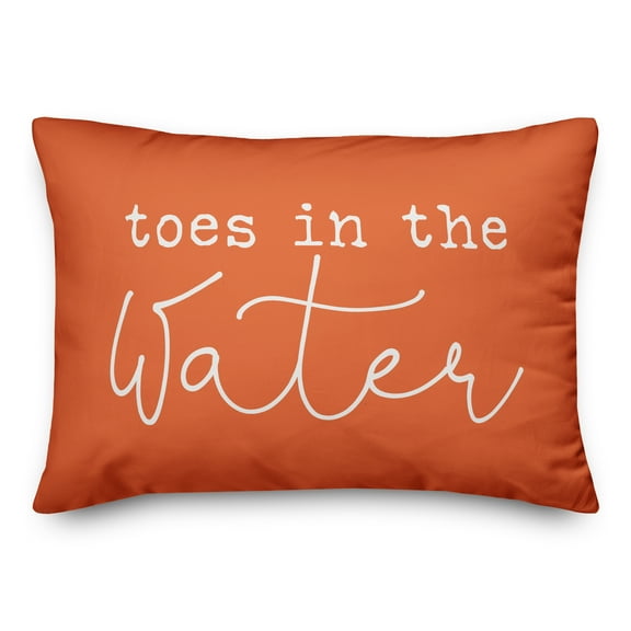 Creative Products Toes in the Water Orange 14x20 Indoor / Outdoor Pillow