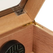 Humidor Supreme Ottawa 40-Ct Glass top Humidor Piece - Mahogany (HUM-25HYG)