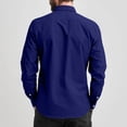 thumbnail image 4 of Mens Casual Button Down Shirt Long Sleeve Lightweight Summer Beach Shirts Loose Fit Solid Textured Shirt, 4 of 7