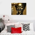 thumbnail image 5 of Nawypu   African American Wall Art Gold Foil Black Woman Canvas Wall Art Abstract Girl Painting Print Modern Artwork Home Decor Frame, 5 of 5