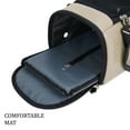 thumbnail image 4 of Small Pet Carrier for Small Dogs and Cats - Faux Alligator Leather Pet Travel Tote Bag - Double Strap Travel Pet Carrier for Cat Travel Bag - 9.05 x 9.05 x 18.1 Inch - Beige, 4 of 8