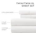 thumbnail image 5 of Breathable Cool Wrinkle Resistant Bed Sheets Set + 1 Bonus Pillowcase White for Twin Size Bedding by Comfort Canopy, 5 of 12
