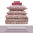 thumbnail image 4 of Virtu King Comforter Set, Biomorphic Design King Size Comforter Set, 7-Pc All Season Bedding Comforter Set, Pink, 4 of 8
