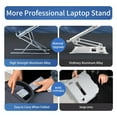 thumbnail image 5 of Laptop Stand, Adjustable ABS plastic Notebook Stand，Portable Foldable Laptop Holder for Desk Compatible with All 10-15.6in Laptops, 5 of 5