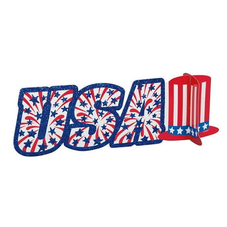 Deluxe USA Patriotic Centerpiece Decoration