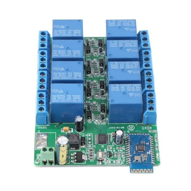 Módulo de interruptor de bloqueo automático de de avance momentáneo WIFI de 8 canales, control remoto de DIY, compatible c 12V Macarena Tablero de relé inalámbrico de 8 canales