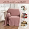 thumbnail image 3 of Dark Couch Covers for Sectional Sofa Couch Cover L Shape Couch Covers for Dogs Washable Couch Cover Banket Modern Sofa Slipcovers Super Soft Sofa Towel for Kids Pets ” x ”, 3 of 9