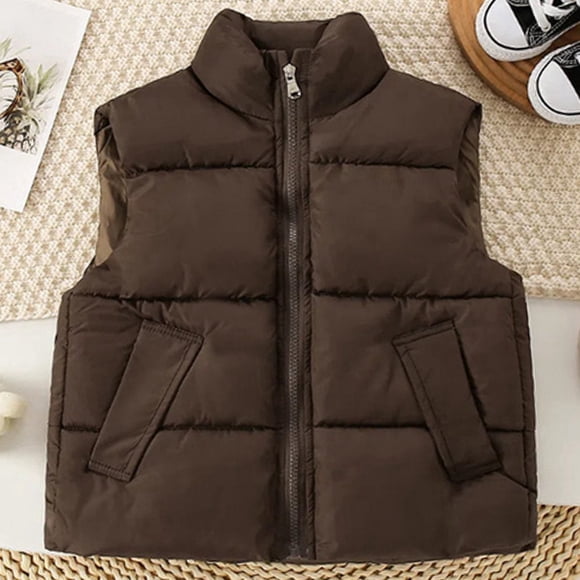 DEXIANG Boys Down Vest Padded Sleeveless Jacket Warm Quilted Insulated Outerwear Cozy Lightweight Winter Wear for Kids Boys Size 14 Puffy Coat Boys Heavy Jacket Dark Wash Light down Jacket Kid Winter