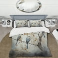 thumbnail image 2 of Designart "Silent Bird Watcher II" Animals Bedding Covert Set - Bird Grey Children's Art Bed Set With 2 Shams, 2 of 6