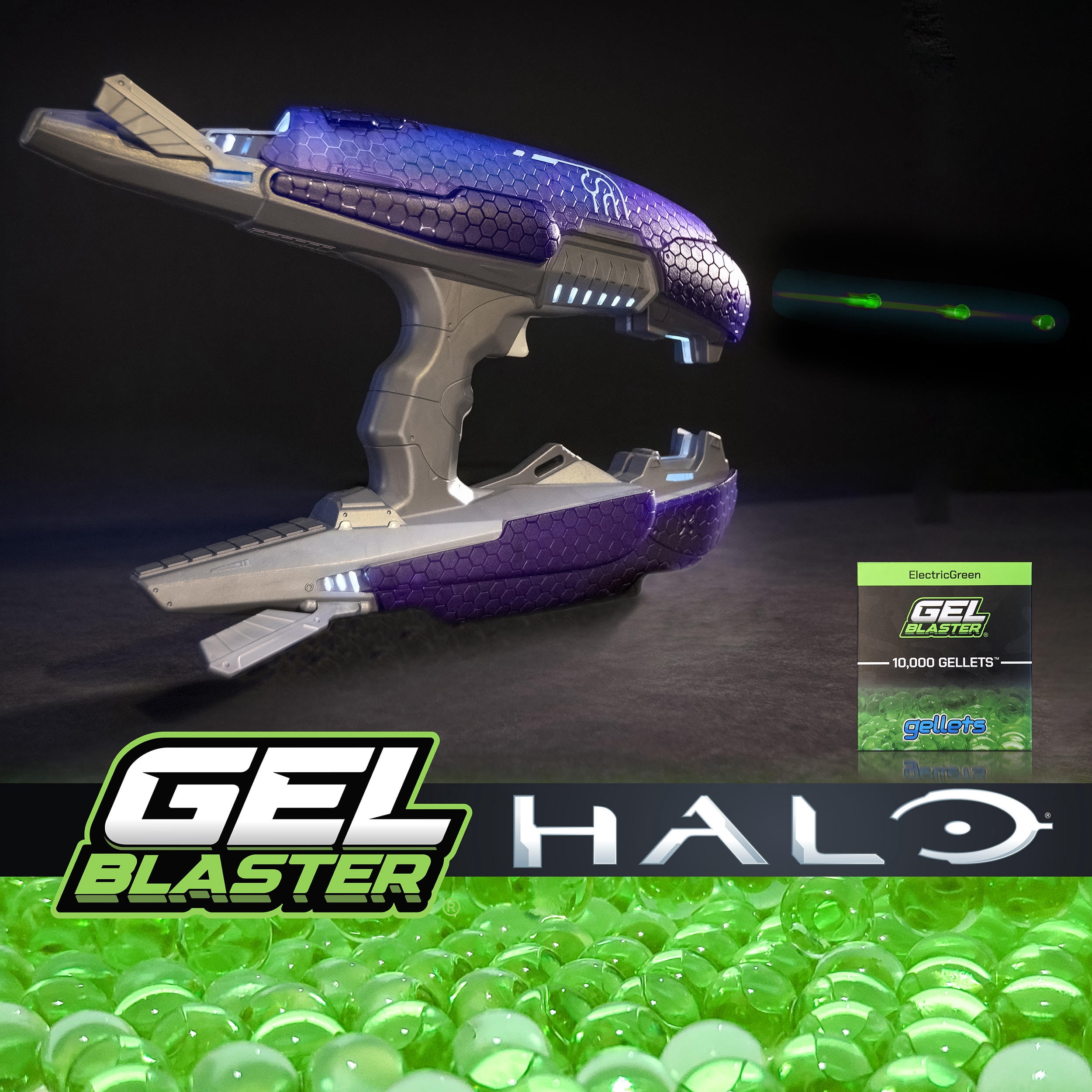 Gel Blaster HALO Plasma Blaster - Life-Sized Replica HALO Type-25 Directed Energy, Motorized, Automatic Tracer Fire and USB-C Rechargeable Battery
