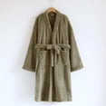 thumbnail image 2 of Men's Flannel Belted Kimono Robe Set for Autumn Winter Cozy Homewear with and Thick Cardigan Style Robe, 2 of 7