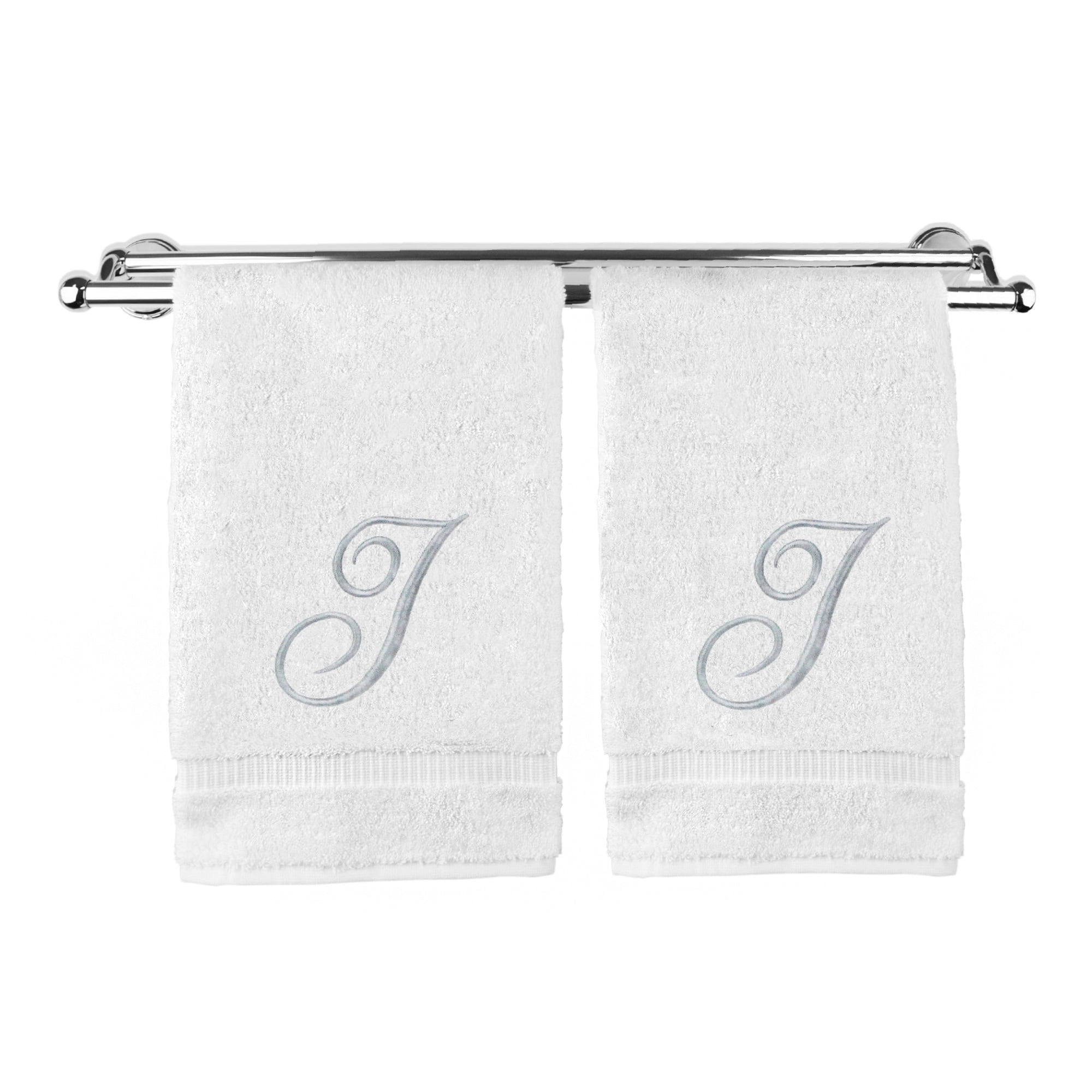 Chambray Stripe Turkish Monogrammed Large Kitchen Towel Set Set of 2 Tea  Towels Bridal Shower birthday Gift hostess Gift 