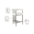 thumbnail image 2 of Meridian Furniture Marcello Cream Vegan Leather Counter Stool (Set of 2), 2 of 8