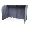 Ghent's Plastic 24" x 36" Acoustic Desktop Surround Divider in Silver