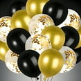 thumbnail image 5 of BESTSKY 50 Pcs Balloons Latex Balloons for Party Decoration Baby Shower, Wedding, Engagement and Birthday 12 Inch Party Decorations Balloons Black and Gold, 5 of 7