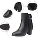 thumbnail image 2 of NECHOLOGY Botas Mujer Zapatos Botines de mujer Botas de mujer de otoño de tamaño de comercio exterior con hebilla de cinturón botas gruesas con borlas de tacón botas occidentales (White, 7), 2 of 5