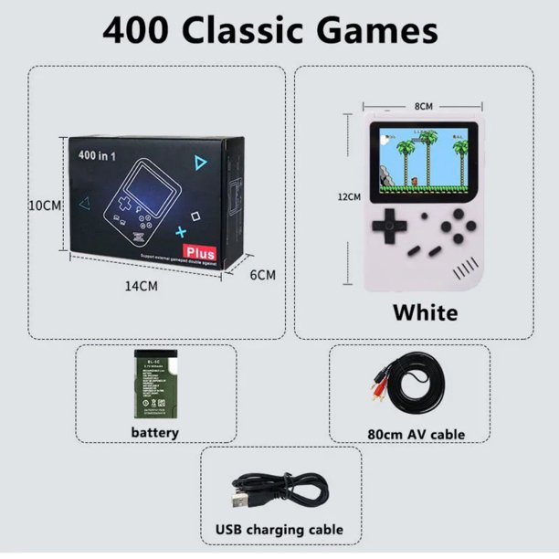 400 In 1 MINI Games Handheld Game Players Portable Retro Video Console Boy 8 Bit 3.0 Inch Color LCD Screen Games