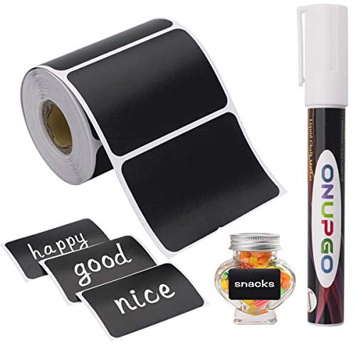 ONUPGO Chalkboard Labels-180pcs Waterproof Reusable Blackboard Stickers with ... 