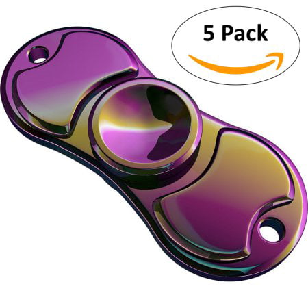 5 Pack Fidget Spinner Alloy Rainbow Stress Anxiety Relief Toy for Adults /