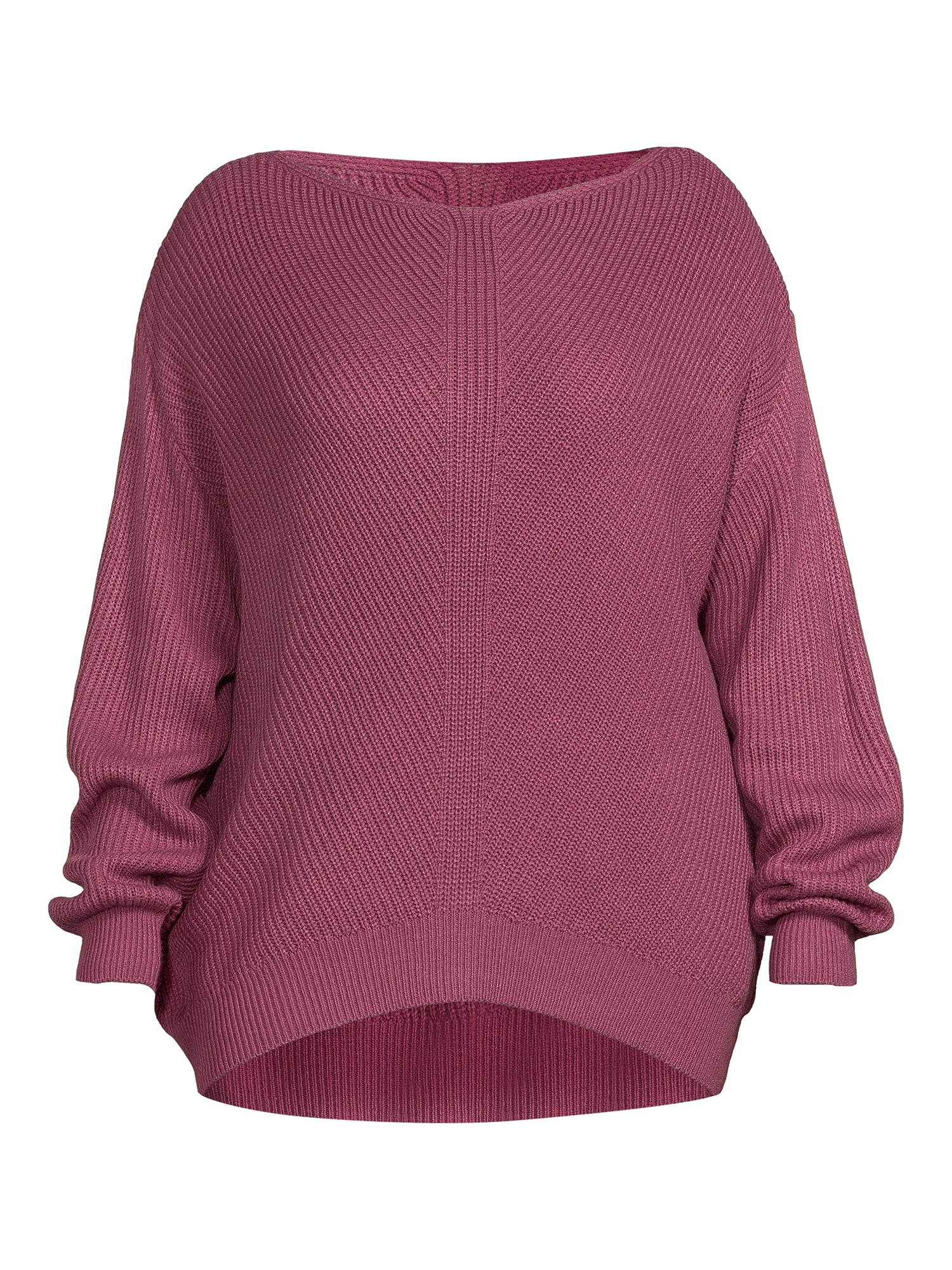 Boatneck Sweater, Midweight - Walmart 