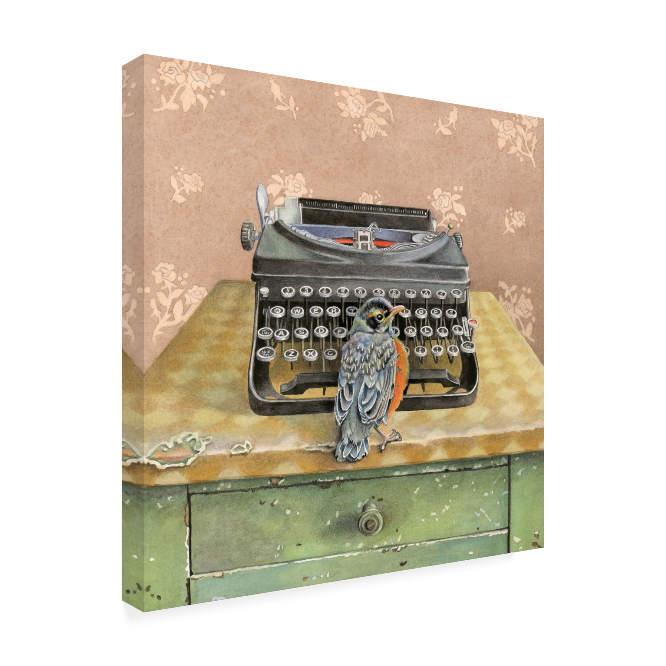 Canvas Wall Art - Marvindale 'Word Bird' Wall Art for Living Room, Bedroom, or Office Décor by Trademark Fine Art - 18 x 18 Inches