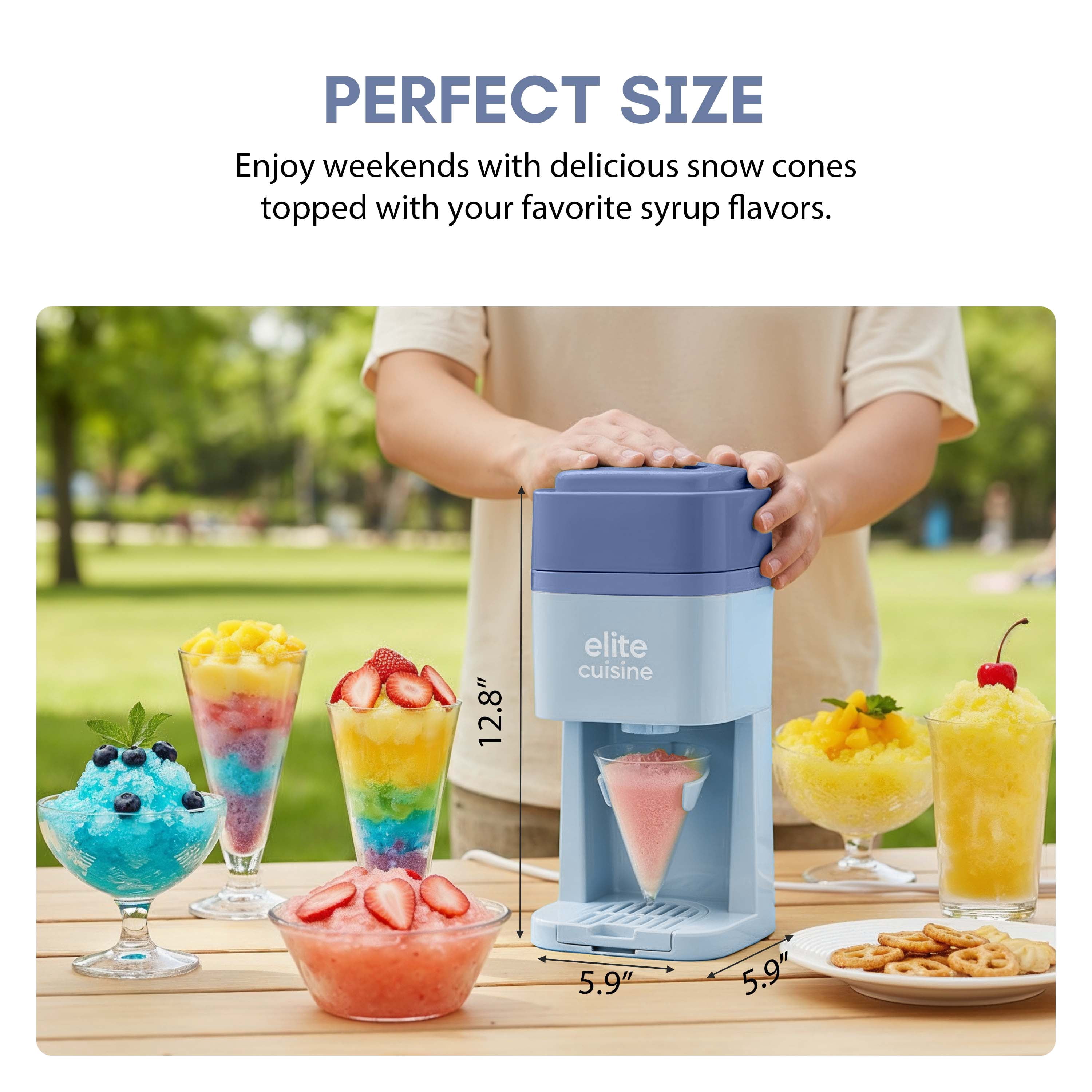 Elite Gourmet ESIL2501 Purple Snow Cone Maker