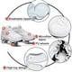 thumbnail image 3 of Roller Skates for , Shoes with Wheels for , Outdoor Skating Shoes for Adults, Adjustable 2 in 1 Trainers, White 38 EU, 3 of 5