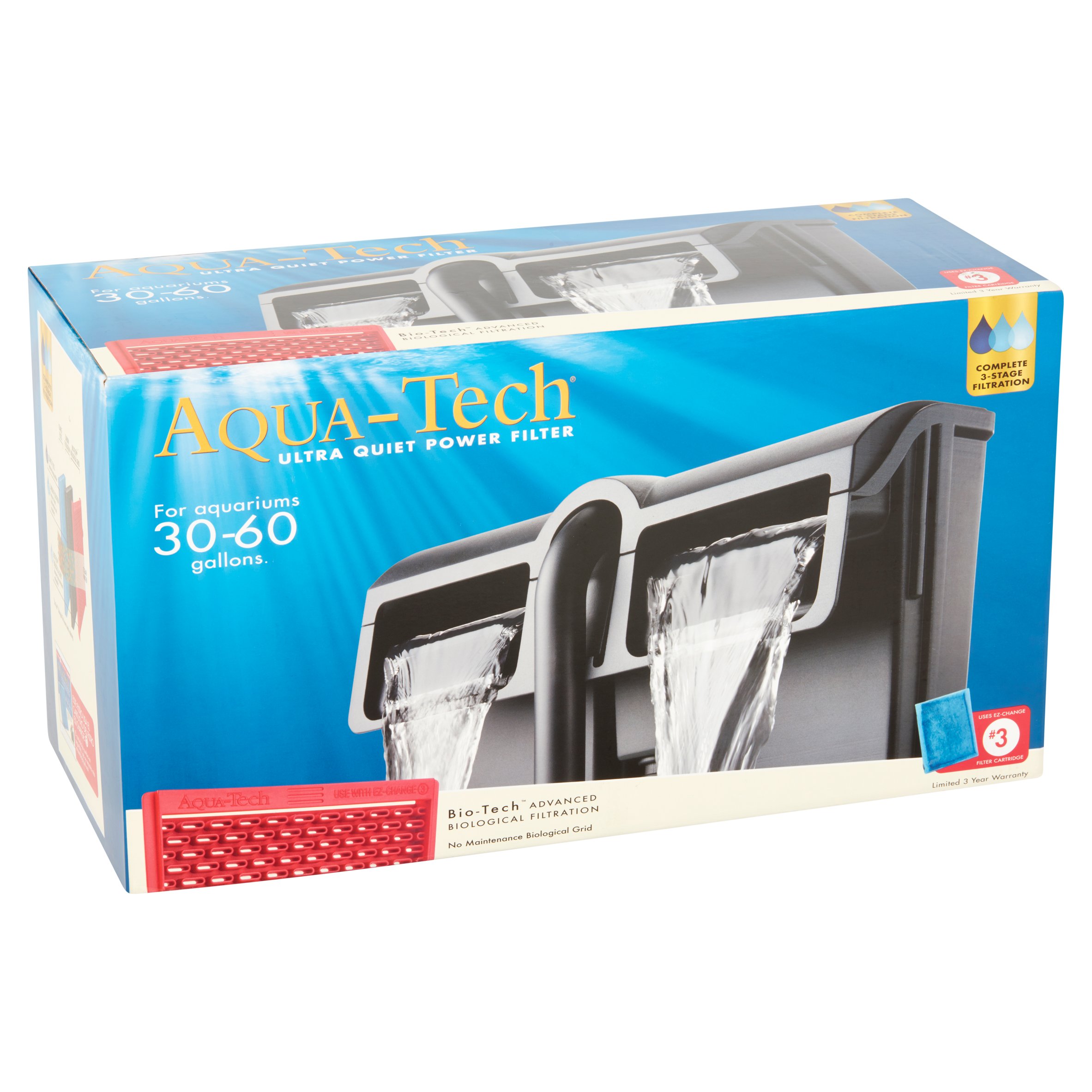 Aqua-Tech 30-60 Gallons Ultra Quiet Power Filter for Aquariums ... Aqua-Tech 30-60 Gallons Ultra Quiet Power Filter for Aquariums ...