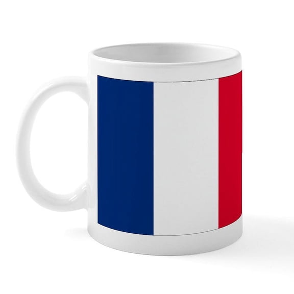 CafePress - French Flag Mug - 11 oz Ceramic Mug - Novelty Coffee Tea Cup