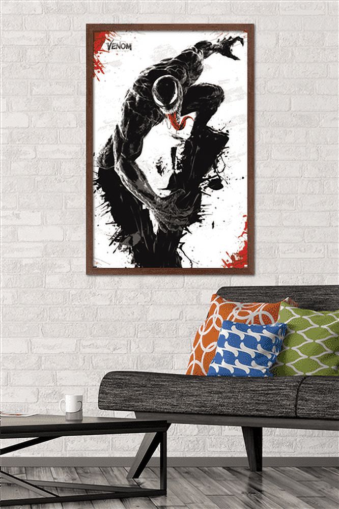 Marvel Venom: Let There be Carnage - V Wall Poster, 22.375" x 34", Framed