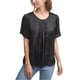thumbnail image 1 of DKNY Blusa plisada para mujer, negra, grande, 1 of 1
