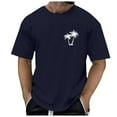thumbnail image 2 of Men's Tshirts Vacation Beach Style Coconut Tree Print T Shirt Short Sleeved Crewneck Hawaii Tshirts Spring Summer Tee Shirt Tops, 2 of 5