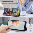 thumbnail image 6 of PU Leather Wallet Case for Samsung Galaxy S26 with Pattern Design, Built in Kickstand Card Slots Wrist Strap Drop Protective Phone Cover for Samsung Galaxy S26, A, 6 of 6