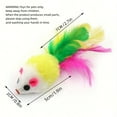 thumbnail image 5 of 30 PCS Whimsical Furry Cat Toys - Squeaky Mice with Feather Tails, Random Color, Interactive Catcher, Stimulating Pet Play, Durable Construction, and Endless Fun, 5 of 5