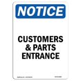 thumbnail image 1 of SignMission OS-NS-A-1218-V-10880 12 x 18 Po Panneau d'Affichage OSHA - Entrée des Clients et Pièces, 1 of 1