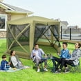 thumbnail image 4 of Gymax Portable Pop Up 6 Sided Canopy Instant Gazebo Screen Tent Green, 4 of 10
