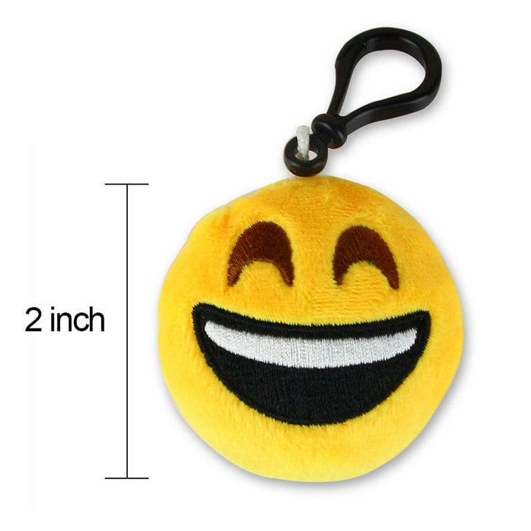 20 pcs mini jouet en peluche, 5 cm emoji keychain emoji keyring