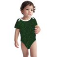 thumbnail image 2 of Yiaed Emerald Green Sparkling Print Infant Climbing Short Sleeve Onesie One-Piece Baby Bodysuit Clothes 0-12 Months -2 Years, 2 of 6