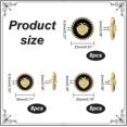 thumbnail image 2 of Alloy 24pcs Metal Blazer Button 3 Size Antique Lion Buttons Single Hole Sewing Buttons Black Golden Shank Buttons for Men Women Clothing Suits Coats Uniform DIY Crafts 18/20/23mm, 2 of 5