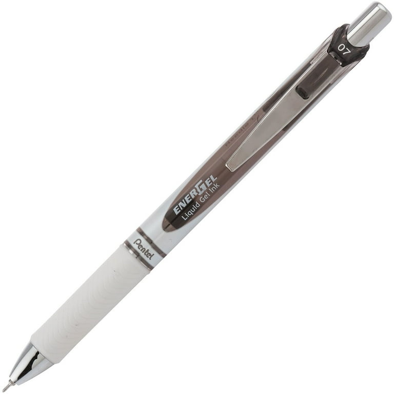 EnerGel EnerGel Pearl Liquid Gel Pens - Fine Pen Point - 0.5 mm Pen Point Size - Needle Pen Point Style - Refillable - Retractable - Black Gel-based Ink - Pearl White Barrel - Stainless Steel Tip - 1 Dozen EnerGel EnerGel Pearl Liquid Gel Pens - Fine Pen Point - 0.5 mm Pen Point Size - Needle Pen Point Style - Refillable - Retractable - Black Gel-based Ink - Pearl White Barrel - Stainless Steel Tip - 1 Dozen
