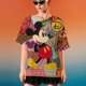 thumbnail image 3 of Camiseta estampada de Mickey Mouse de Disney para mujer, top de manga corta, disfraz de calle, divertida, Y2k, cara grande, verano, 3 of 5