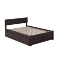 thumbnail image 6 of AFI Orlando Queen Wood Platform Bed with Headboard Footboard & Twin XL Trundle, Espresso, 6 of 9