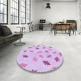 thumbnail image 4 of Ahgly Company Tapis de Zone Carré Transitionnel Lavable en Machine Orchidée Violette, 5 Pieds Carré, 4 of 7