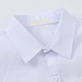 thumbnail image 4 of HCNTES Long Sleeve Polo Shirts for Boys 10-12 Casual Striped Shirt Button Closure Soft Fabric Baby T Shirts Tops(White,5-6 Years), 4 of 9
