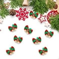 thumbnail image 4 of 1/10X Christmas Bow Christmas Tree Decorations Christmas Mini Bells Bows Christmas Ornaments Gifts Decorations Green Leaves Bow, 4 of 8