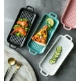 thumbnail image 4 of Haifle Solid Color Rectangular Baking Pans For Oven Ceramic, Shallow Lasagna Pan With Handles, Porcelain Baking Pan-White, 4 of 7